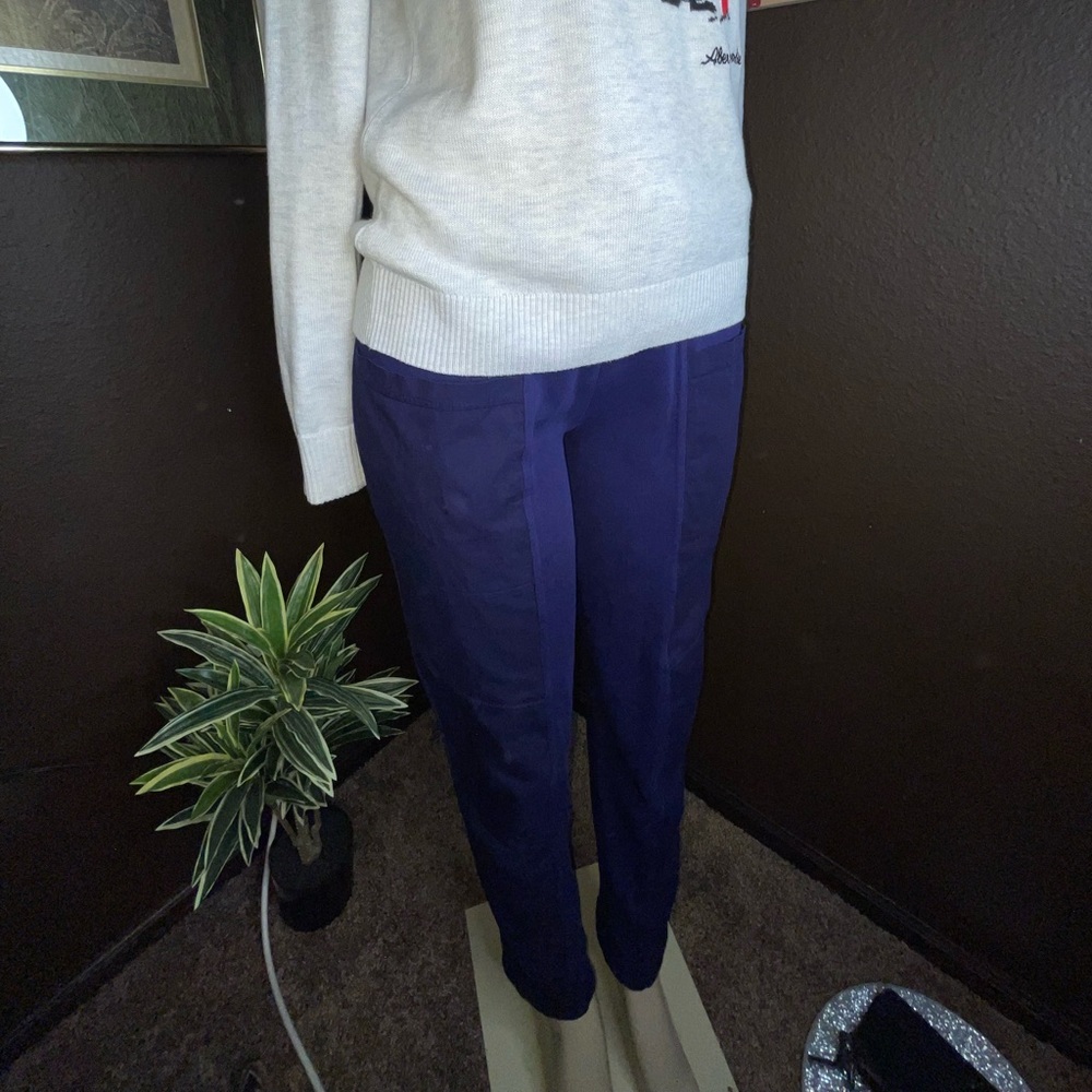 #34🎊💙 Great Condition Size 6 ME+EM Blue patch tie pants